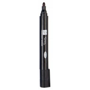 Bullet Tip Permanent Markers - Black - Box of 10