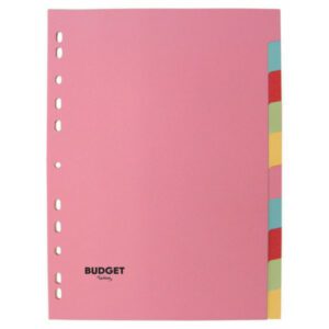 Assorted Colour A4 10 Part Dividers - 160gsm