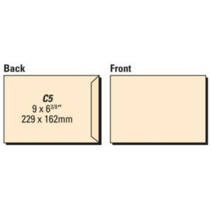 Manila C5 Self Seal Plain Envelopes - 80gsm - Box of 500