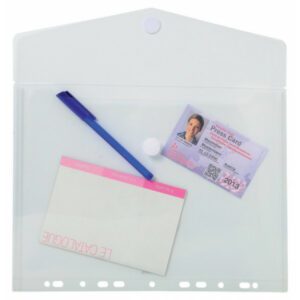 A4 Envelope Punched Pockets - Clear - Bag of 5