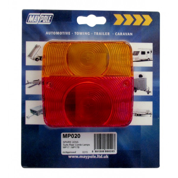 Rear Lamp - Square - Lens Only - 017