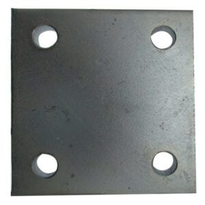 Drop Plate – 4 Hole – Zinc Plated – 4in.