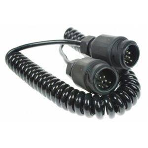 Extension Lead Curly 13 Pin 3m - 2 x 8 Pin Plugs (8 Core)