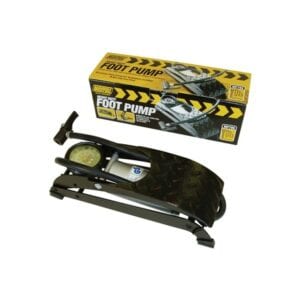 Foot Pump – Heavy Duty – Analogue Gauge – Single Barrel