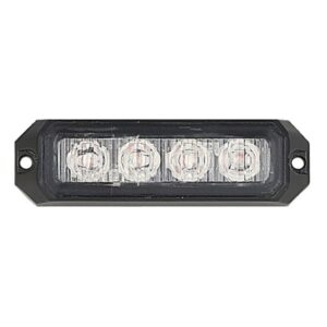Amber LED Strobe Lamp - 4 x 3W - 12/24V