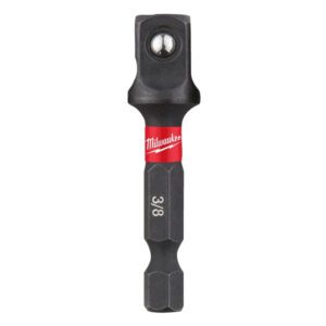 Socket adaptor: 1/4in. Hex 3/8in. square. DIN 3126 E 6.3