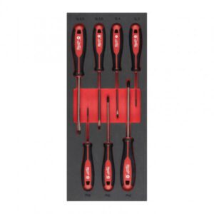 7 pc Tri-Lobe Screwdriver SL & PH Set Foam Insert -7pc