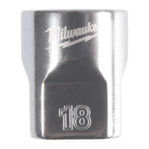 3/8'' Drive Metric Standard 12-Point Socket - 18mm