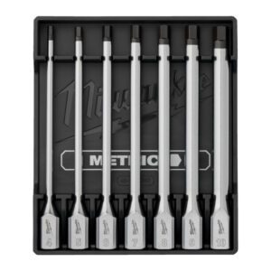 7PC 3/8 MET HEX LONG BIT SOCK SET