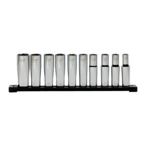 10PC 1/2 DR DEEP METRIC SOCKET SET