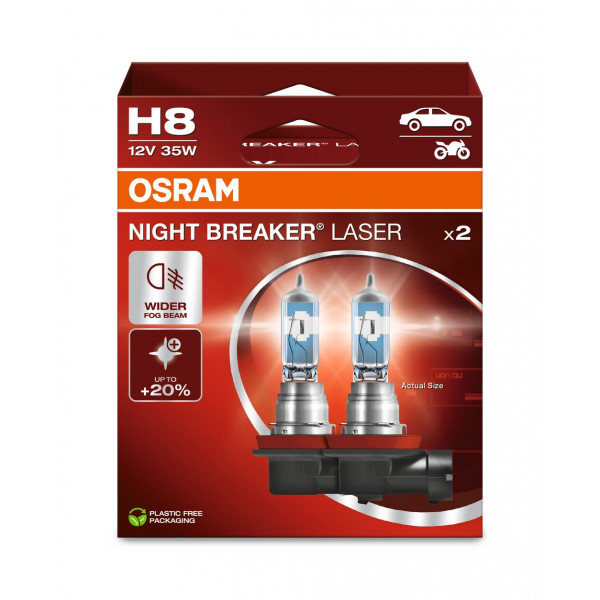 OSRAM NIGHT BREAKER LASER H8 Halogen Headlight Bulb