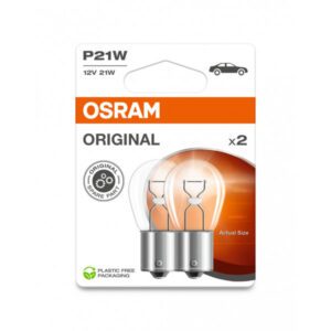 OSRAM ORIGINAL - Metal Base P21W Auxiliary Bulb