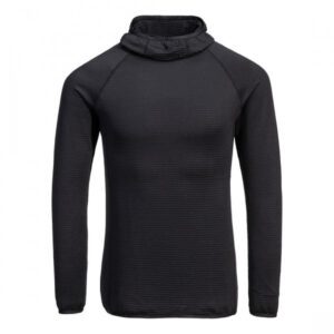 B191 - Waffle Fleece Hooded Baselayer - Black