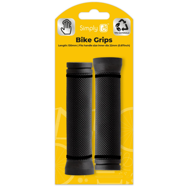 Simply Cycling BlackPair HandleBar Grips TPE 130mm