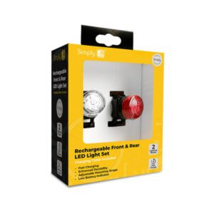 Simply Cycling Super Bright Rechargeable Front and Rear Bike Lights