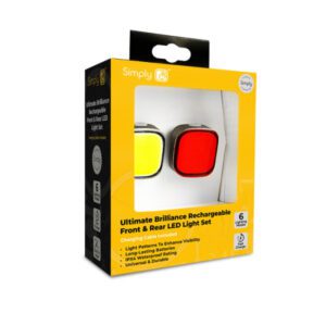 Simply Cycling Rechargeable 140 Chip High Bright Front and Rear Lights