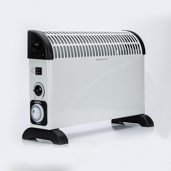 Status Convector Heater 2000w White 3 Heat Settings With Adjustable Thermostat And Timer