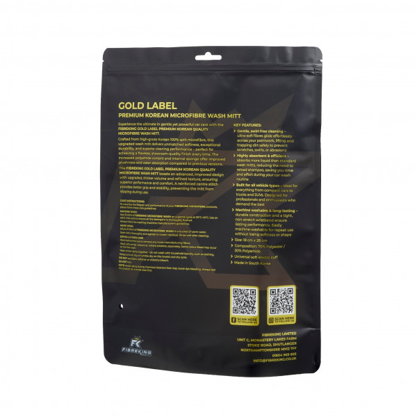 Fibre King Black Gold Korean Microfibre Wash Mitt