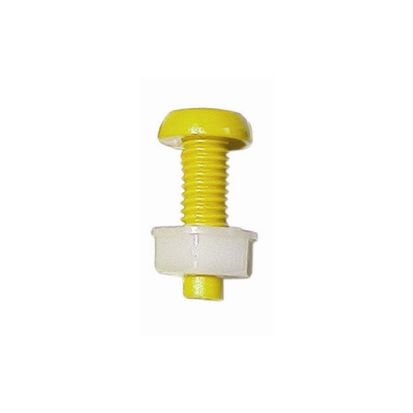 Number Plate Screws & Nuts – Yellow – Pack of 50