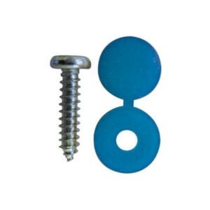 Number Plate Caps & Screws – Blue – Pack of 50