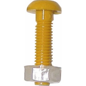 Number Plate Screws & Nuts – Long – Yellow – Pack of 50