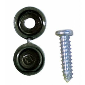 Number Plate Caps & Screws – Black – Pack of 50