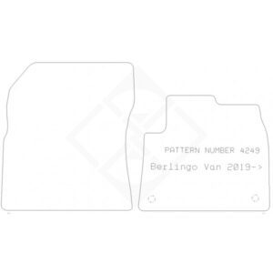 PMA Rubber Tailored Car Mat - Citroen Berlingo Van 2019- - Non-Returnable