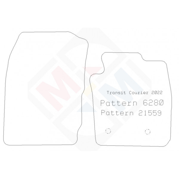 PMA Rubber Tailored Car Mat - Ford Transit Courier 2019> - Non-Returnable