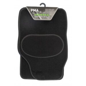 Universal Venice Car Mat Set - 4 Piece with Silver Stitching