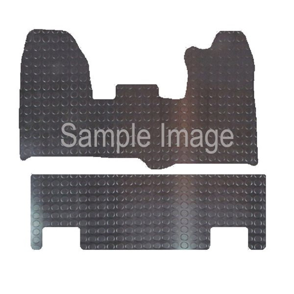 Tailored Black Carpet Floor Mats For Ford Transit Custom (2015-2019) – With Logos & 4 Clips