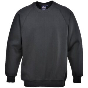 Polycotton Sweatshirt - Black - Large