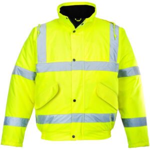 Hi-Vis Bomber Jacket - Yellow - X Large