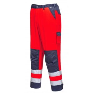 Lyon Texo Hi-Vis Trousers - Red/Navy - Medium