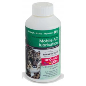 Snow Leopard HFO GLO-PAG100 compressor oil for R1234YF and R134a and aiding leak detection