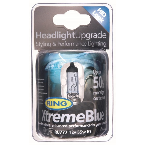 Halogen Headlamp – 12V 55W H7 Px26d – Xtreme Blue + 50%