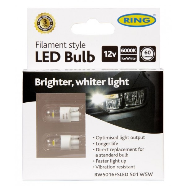Filament Style LED – W5W 12V – 6000K