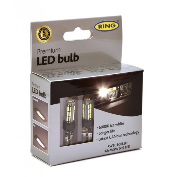 LED Bulb – 12V W5W 6000K-LED – Long Life