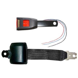 Seat Belt - Retracting Lap & Electric Switch Buckle - Black