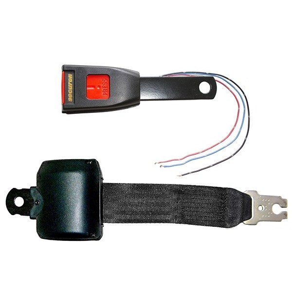 Seat Belt Retracting Lap & Electric Switch Buckle Black Car Smart
