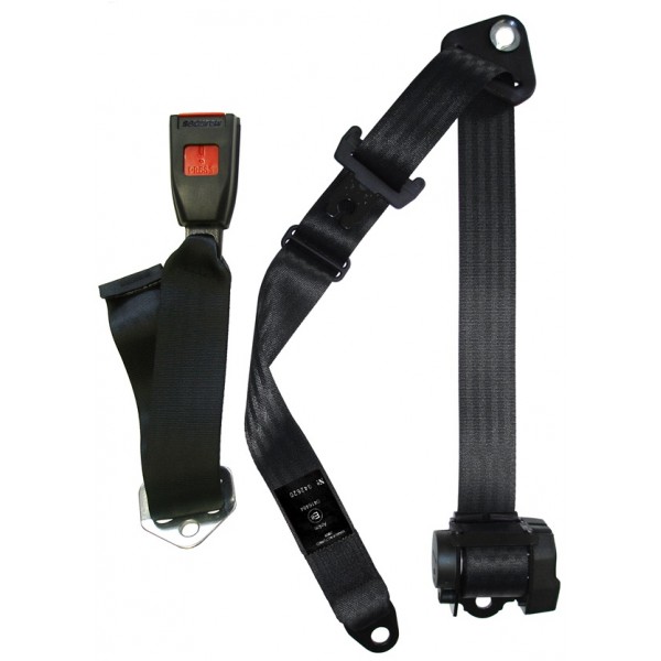 Seat Belt - Auto Lap & Diagonal - Black - Car Smart