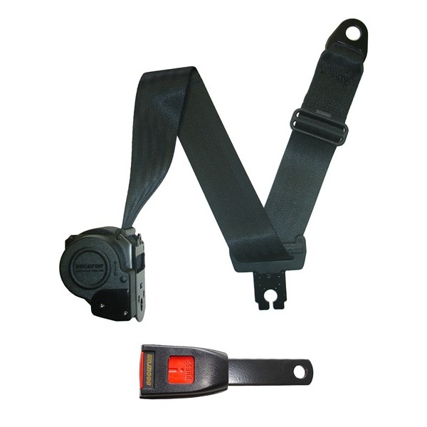 Seat Belt - Auto Lap & Diagonal - Black