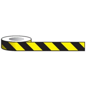 Aisle Marking Tape - Black/Yellow - 33m x 50mm