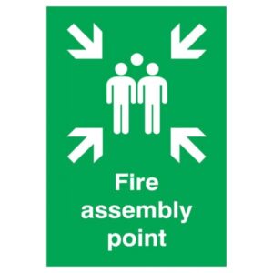 Fire Assembly Point Sign - Rigid Polypropylene - 297mm x 210mm