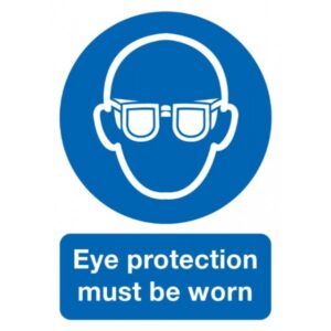 Eye Protection Must Be Worn Sign - Rigid Polypropylene - 297mm x 210mm