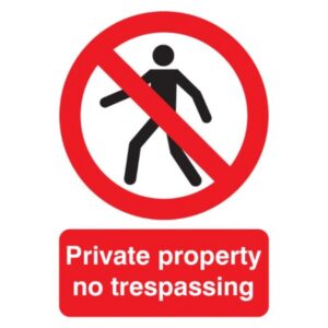 Private Property Sign - Rigid Polypropylene - 210mm x 148mm