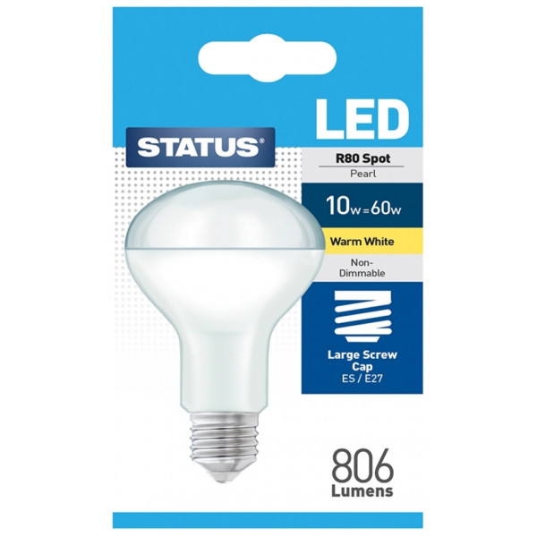 STATUS LED Edison Screw R80 Spot Bulb 10W