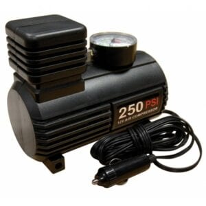 Tyre Inflator – 12V – Compact Compressor With Gauge – 0-250 PSI