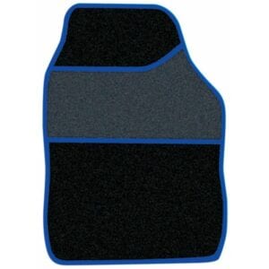 Standard Universal Mat Set – Velour – Black/Blue Binding – 4 Piece