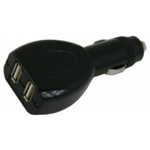 Twin USB Adaptor – Black – 12V