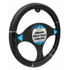 Steering Wheel Cover – Luxury – Black/Metallic